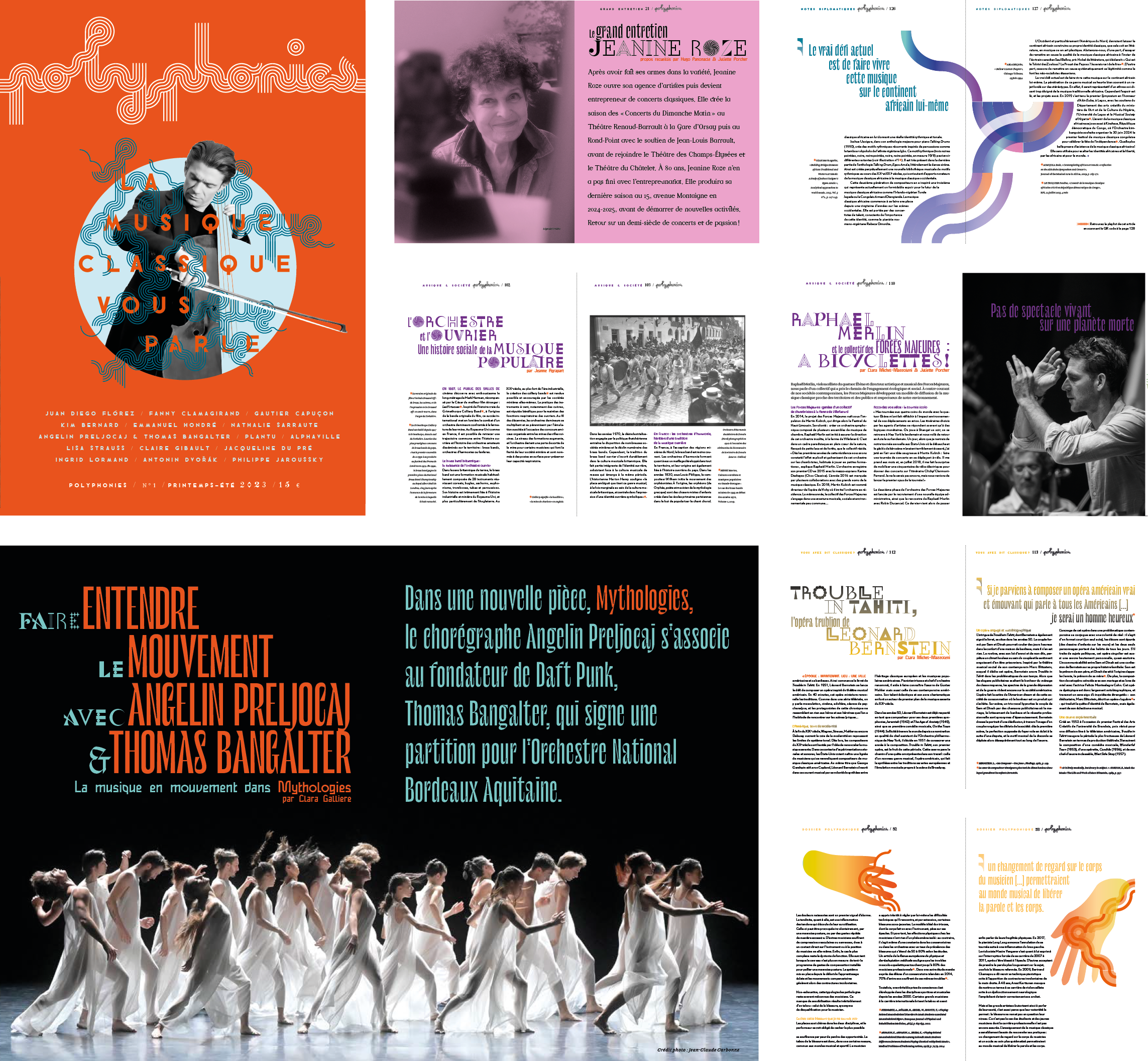 	Revue Polyphonies, musique classique, revue de musique classique,	Design graphique, mise en page, typographie, direction artistique,	Studio de design graphique, Paris,	Agencements graphiques	